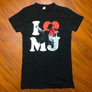 Tultex Michael Jackson “I Love MJ” Graphic Tee Lrg